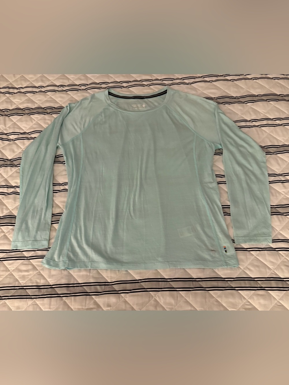 Women’s Smartwool Light Turquoise Medium Merino Sport 120 EUC Lightweight - Picture 4 of 11